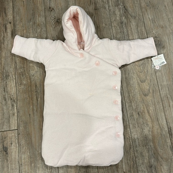 NEW Janie And Jack | Warm Pink Button Snowsuit | Size 0-3 Months - Picture 1 of 7
